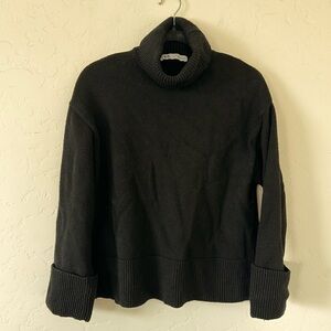ZARA Oversized Black Turtleneck Sweater Size S